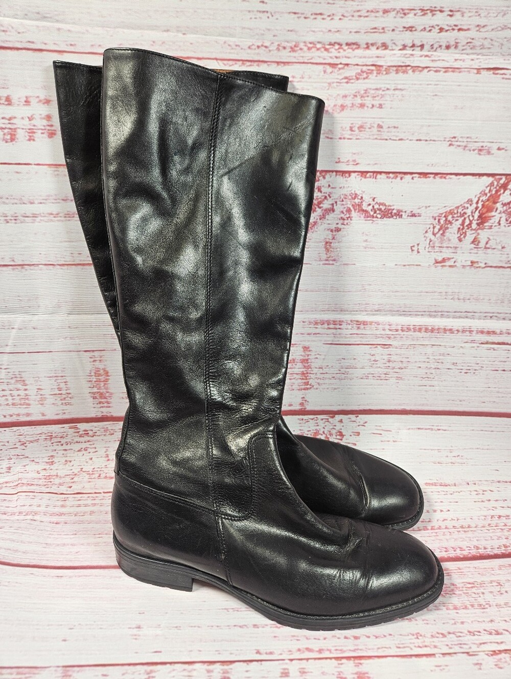 J. Crew Black Leather Mid-Calf Boots